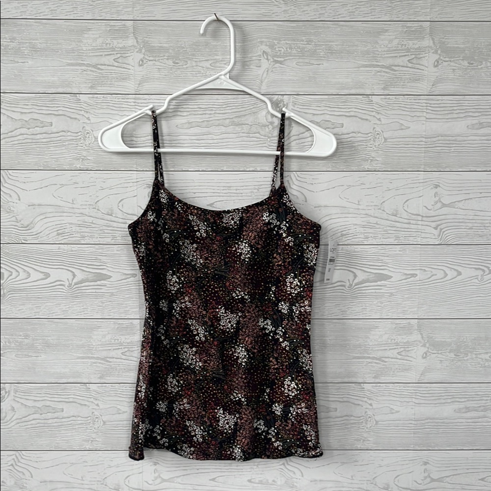 Floral Black and White Women's Tank